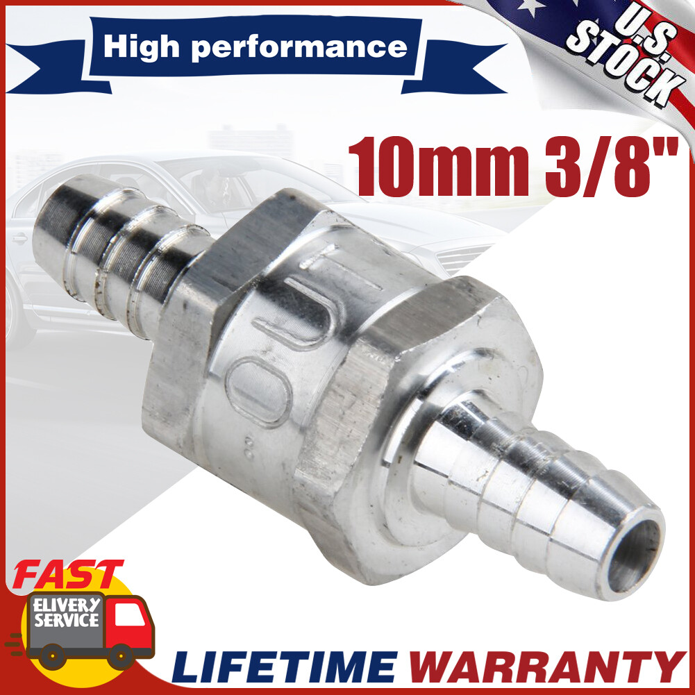 Inline Fuel Check Valve 10mm 3/8" Aluminium Fuel Line One Way Non Return Check Valve Petrol Diesel Gas In Line Check Valves - Foto 4