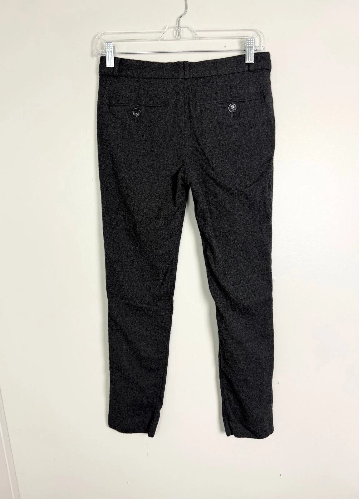 Pantaloni Coach donna 28 vita grigio lana vita bassa pantaloni ufficio