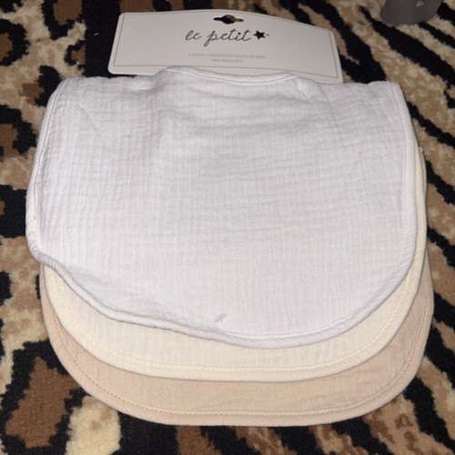 100% Bio Baumwolle Musselin Baby Lätzchen 3er Pack 👶 💕
