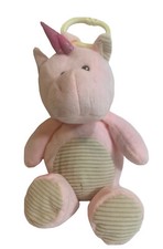 KELLYTOY PLUSH PINK UNICORN RATTLE CRINKLE EARS Security Lovey
