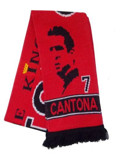 Eric Cantona - Eric The King Cantona Old Trafford United Scarf - Made in UK - Picture 1 of 4