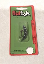 WORDEN’S HELIN’S F-4 FLATFISH SKUNK BLACK WHITE SILENT 1-1/2” LURE PLUG NEW VTG