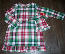 JAMMIES for your FAMILIES nwt Holiday Plaid Nightgown  Matching Doll Gown S 7 