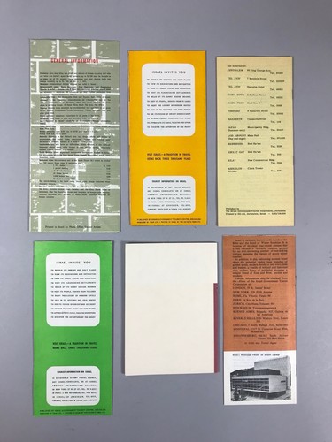 1963 Israel Jerusalem vintage travel brochures tourist fold out map settlements - Picture 2 of 5