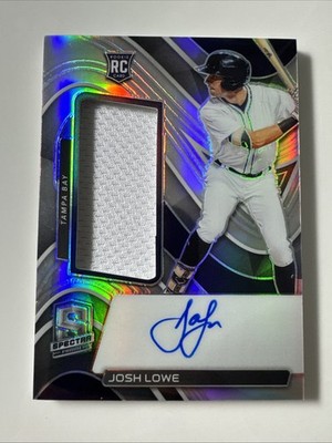 2022 Panini Spectra Josh Lowe Rookie Patch Auto /199 Tampa Bay Rays On-card