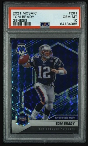 2021 Panini Mosaic #281 Tom Brady Genesis PSA 10