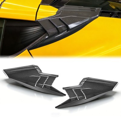 Carbon Style Rear Upper Intake Port Cover For Corvette C8 Stingray 2020-2025