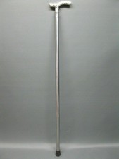 Noble luxury working steel walking hiking stick cane 93 cm silver wands handle