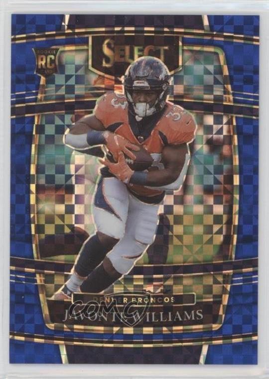 2021 Panini Select Concourse Blue Prizm /199 Javonte Williams #57 Rookie RC