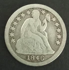 1846 Seated Liberty Dime -- VG -- rare date
