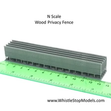 N Scale Wooden Privacy Fence
