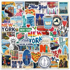 CKXTYNG New York Stickers 200 PCS, NYC Travel Vinyl with 100 Multi