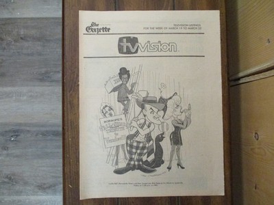 3/19/1977 Iowa TV Vision Mag(LUCILLE  BALL/BERNADETTE PETERS/BOB HOPE/BEN VEREEN
