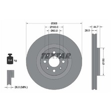2x Bremsscheibe vorne für Abarth Grande Punto EVO | 26228295