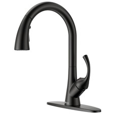 Black Kitchen Faucet One Hole, 3-Mode Pull Down Sprayer, 360  Swivel, 20-Inch...