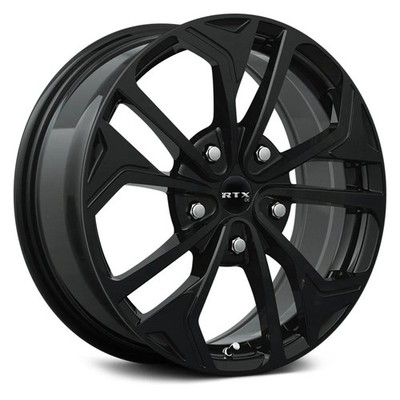 RTX ASAN Wheels 17x7 (40, 5x114.3, 67.1) Black Rims Set of 4