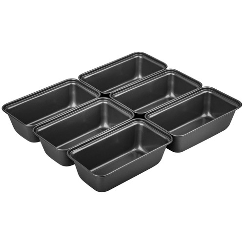 6 Pcs Nonstick Carbon Steel Baking Bread Pan Mini Loaf Pans Small Banana 