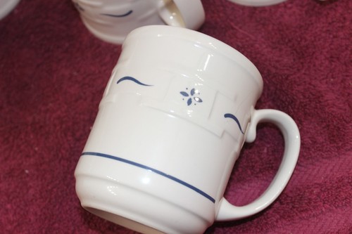 Tazzine da caffè blu classiche in tessuto ceramica Longaberger - Set di 8 - Foto 6 di 6