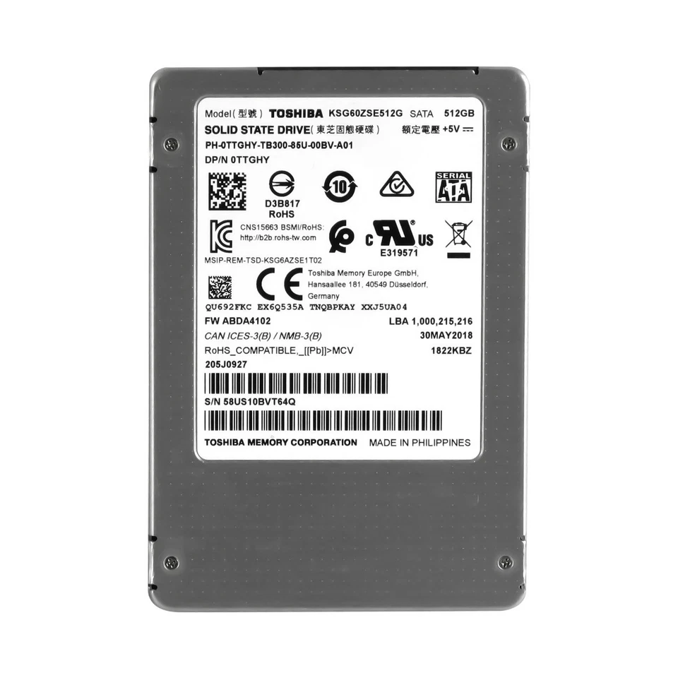 Hard Drive SSD Toshiba SG6 KSG60ZSE512G 512GB Tlc SATA III 2.5'' - Image 3 of 3