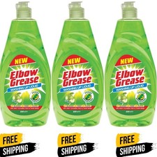 3 x Elbow Grease Washing Up Liquid Apple Fresh 600ml 4.99 per litre