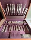 Reed & Barton Sterling Silver Silver Sculpture Flatware Set 48 Pc W/Wood Chest