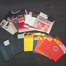 Vintage 5.25 Inch Floppy Disks Lot Kodak Color Memorex Fuji Retro PC Rewritable
