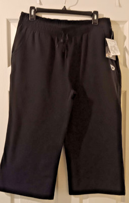 Baleaf Black Cotton Blend Athletic Legging Capris w Pockets-XL -NWT