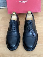 Grenson Wren Black  Tumbled Leather Mens Shoe Uk 10