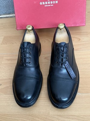 Grenson Wren schwarz gewalkt Leder Herrenschuh UK 10