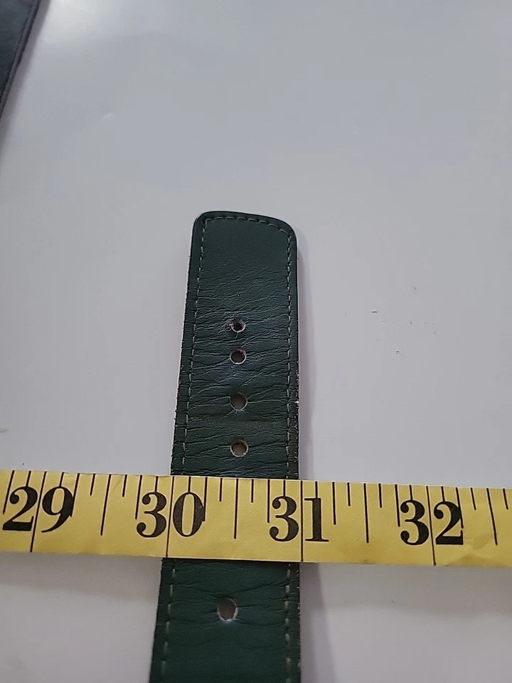 Lacoste Green Solid Cotton & Leather Belt Sz 38/95. - Image 3 of 4
