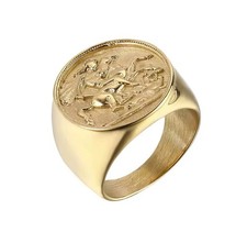 St George s Sovereign Style Ring Edelstahlrin...