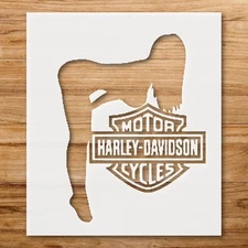 Harley Davidson Woman Silhouette Stencil for Custom Painting - StencilAir