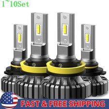 Combo 9005 9006 H11 LED Headlight Bulbs High Low Beam for Honda Civic 04-15 2/4X