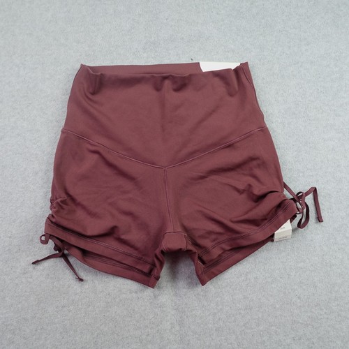 OFFLINE by Aerie Shorts Women M Burgundy Real Me Shortie High-Rise Cinched