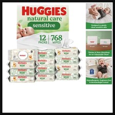 Natural Care Sensitive Baby Wipes, Unscented, Hypoallergenic, 99 Purified Wa...