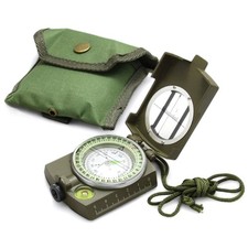 Tactical Survival Compass with Lanyard & Pouch | Waterproof & Impact Resistan...