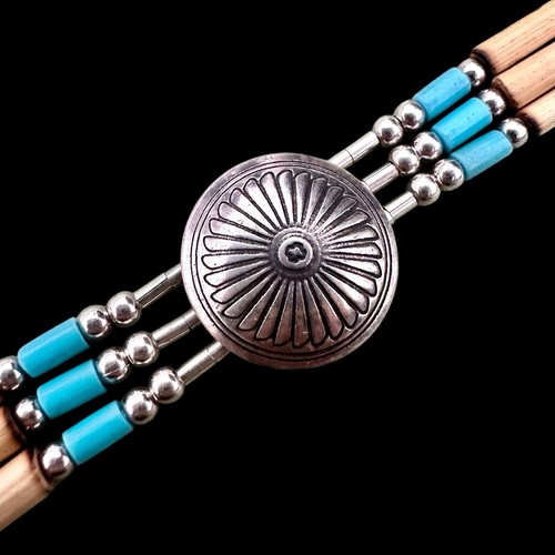 Sterling Liquid Silver Multi-Strand Bracelet Southwest Concho 925 Vintage 7” - 第 4/5 張圖片