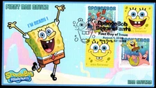 SC# 6025 - 6028 - Sponge Bob Square Pants FDC - flap open