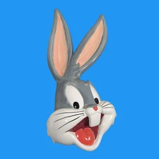 Looney Tunes Bugs Bunny 6" x 14" Ceramic Wall Plaque Mask #29188 Vintage 1994