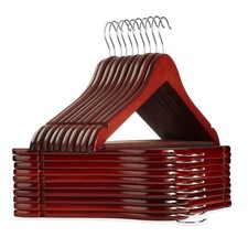 20 Wooden Suit Hangers - Cherry