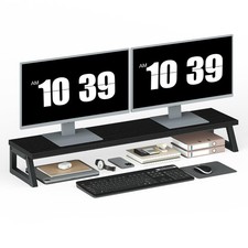 Dual Monitor Stand Riser, 39 Inch Large Computer Monitor Stand for 2 Monitors...
