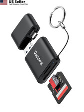 Dockteck SD Card Reader, USB3.0 A/M C/M TO TF/SD; C/M A/F BLACK, Black