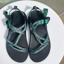 Chaco ZX/1 Ecotread Kids Junior Strappy Hiking Sandals Mint Leaf Green Size 4