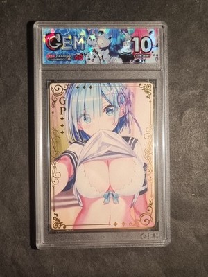 REM - RE: ZERO - GOLD METAL CARD - GRADED CARD 10 - NO PSA BGS - WAIFU - WAIFU
