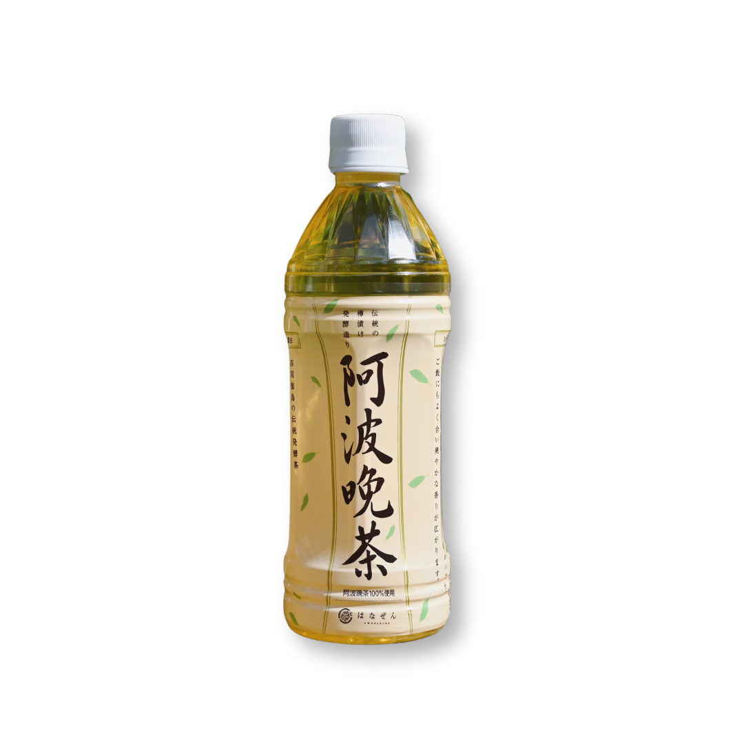 Awa Bancha Japanese Fermented Tea 500ml Bottles Case of 24 Low Caffeine ...