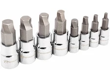 Powerbuilt 642574 8 Piece Zeon SAE Hex Bit Socket Set