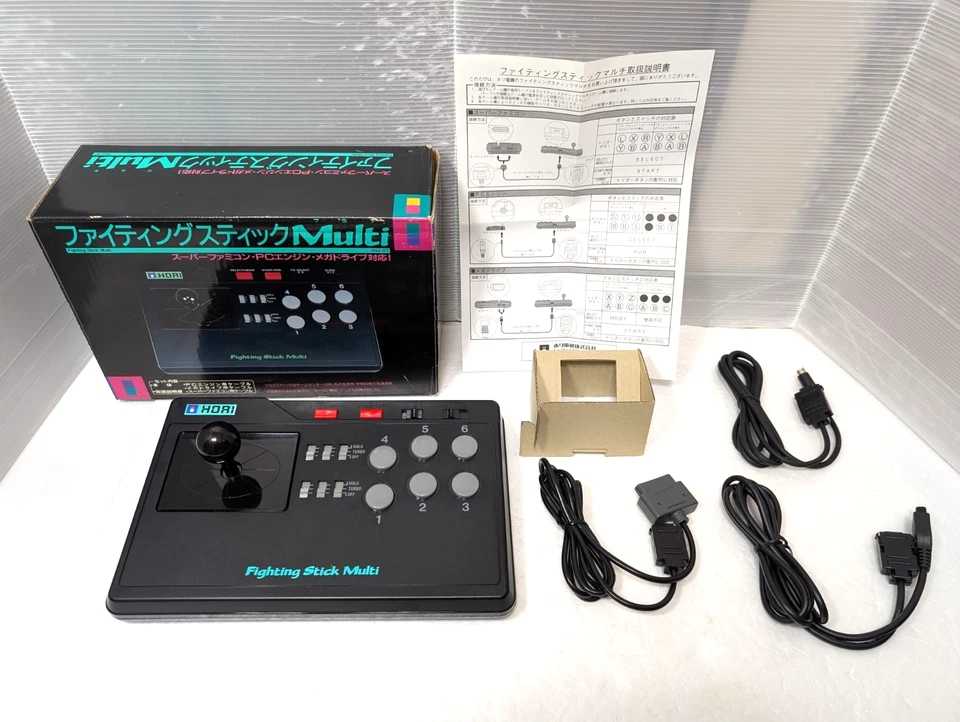 Fighting Stick Multi Controller PC Engine Mega Drive SFC Japan Box Manual - Image 1 of 4