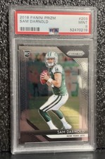 Panini 2018 Prizm Sam Darnold #203 PSA 9 Rookie New York Jets Football Card. rookie card picture