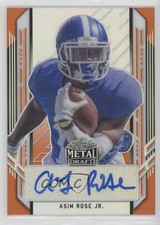 2021 Leaf Metal Draft Portrait Orange Rainbow 1/7 Asim Rose Jr #PA-ARJ Auto 0p5n
