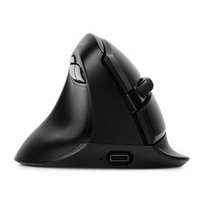 Left Handed Ergonomic Mouse Mini Wireless Vertical 4000DPI TriMode Black